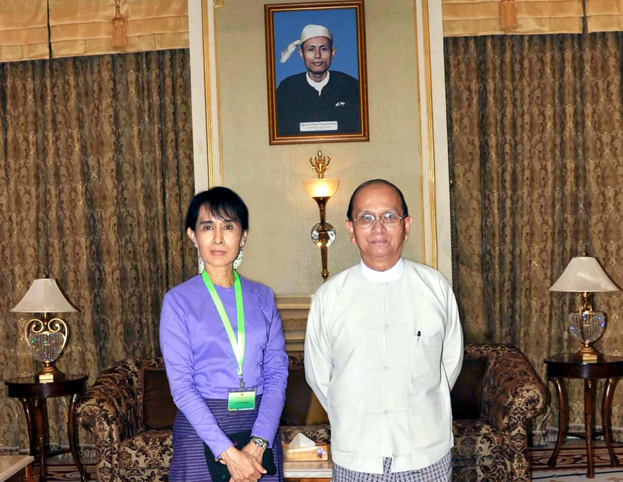 သမၼတနွင့္ ေဒၚေအာင္ဆန္းစုၾကည္ တတိယအၾကိမ္ေျမာက္ ေတြ့ဆံု