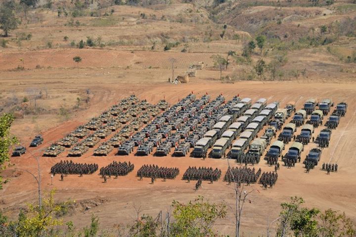 တပ္မေတာ္ေန႔အႀကဳိ ျမန္မာတပ္မေတာ္ စစ္ေရးေလ့က်င့္
