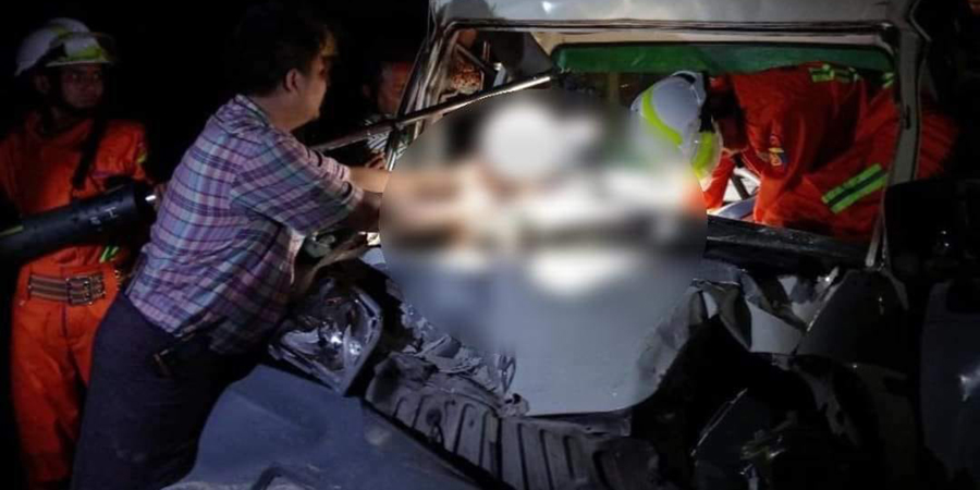 လှိုင်သာယာတွင် ယာဥ်တိုက်မှု ၂ ခုဖြစ်ပွားပြီး လူ ၁ ဦးသေ၊ ၂ ဦးဒဏ်ရာရ