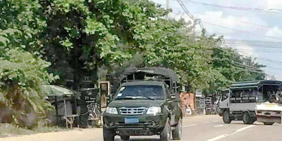 အရှေ့ဒဂုံမြို့နယ်တွင် လ.ဝ.ကရုံး ဗုံးပေါက်ပြီး လူ ၂ ဦး ဒဏ်ရာရ