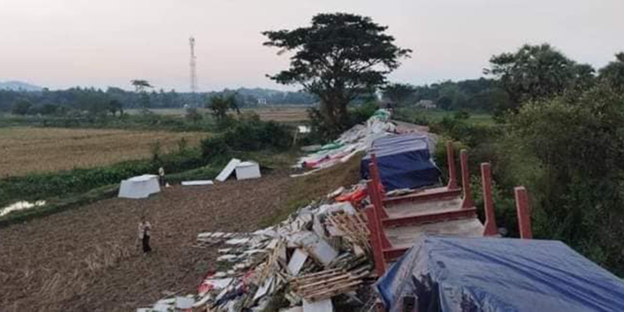 ရန်ကုန်- မော်လမြိုင် ကုန်ရထား မိုင်းဆွဲတိုက်ခိုက်ခံရ