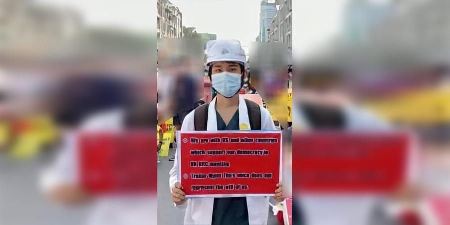 ဗကသကျောင်းသား ကိုအောင်ကျော်ခန့်ကို စစ်ကောင်စီက ထောင်ဒဏ် ၁၅ နှစ်ချမှတ်