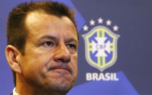 Brazil's new manager Dunga listens to a question during a news conference in Rio de Janeiro
