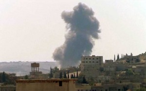 Explosions in Syrian village