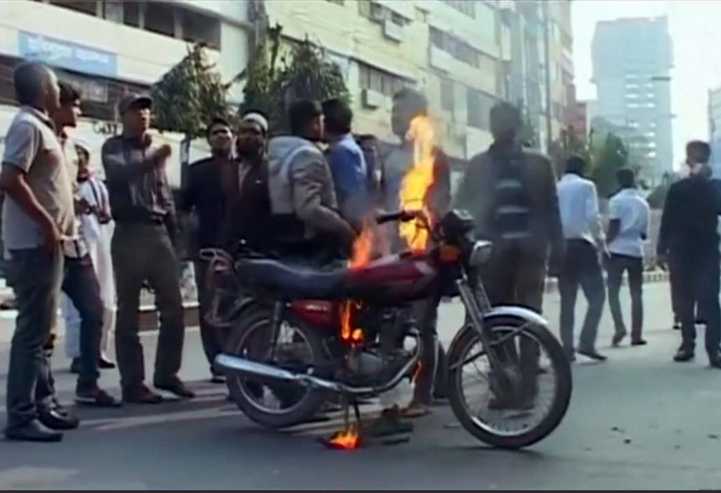 Bangladesh on edge as polls anniversary protests turn violent