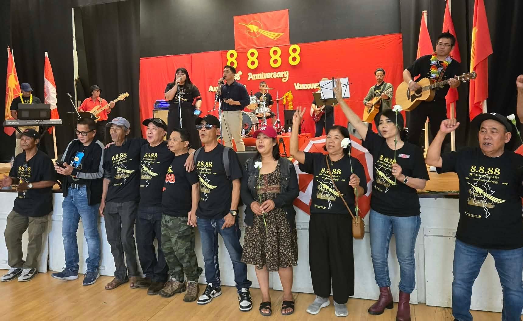 ရှစ်လေးလုံး ၃၈ နှစ်ပြည့် ဗန်ကူးဗားမြို့ ၌ကျင်းပ၊ စစ်အာဏာရှင်ကို တိုးမြှင့်ဖိအားပေးရန် တောင်းဆို  