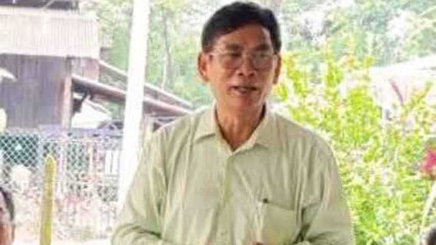ဧရာဝတီတိုင်း လွှတ်တော်ဥက္ကဋ္ဌအဖြစ် တင်မြောက်ခံရသူ ဦးသိန်းထွန်း။ Photo: MOI