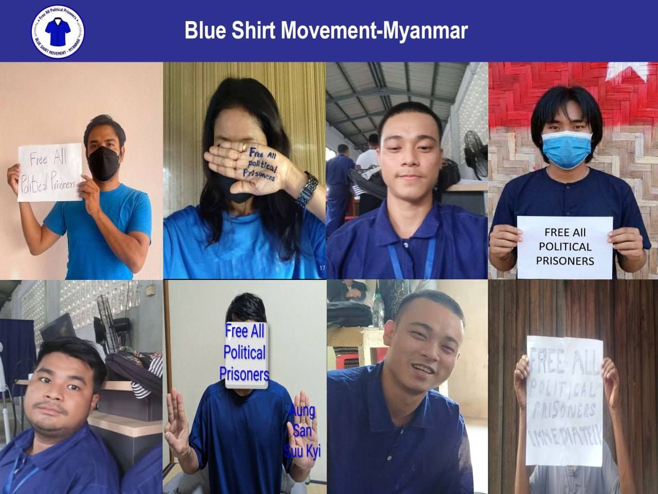ဟံသာဝတီ ဦးဝင်းတင် ကွယ်လွန်ခြင်း ၁၂ နှစ်ပြည့် နိုင်ကျဉ်းအားလုံးလွတ်မြောက်ရေး Blue Shirt ကမ်ပိန်းပြုလုပ်တောင်းဆို