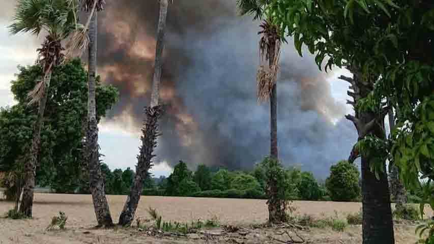 ချောက်၊ နရွဲတောရွာလုံးကျွတ်နီးပါးကို စစ်တပ်ကမီးရှို့ပြီး အခြားရွာများကိုလည်း ဆက်ရှို့နေ