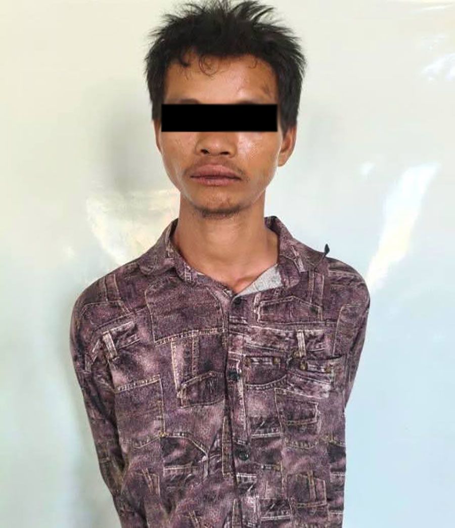 လုယက်သတ်ဖြတ်မှုကျူးလွန်ခဲ့သူ အွန်စော(ခ)ဝေဖြိုးအောင်။ (Photo: ရဲတပ်ဖွဲ့ နှင့်နီးစပ်သူ)