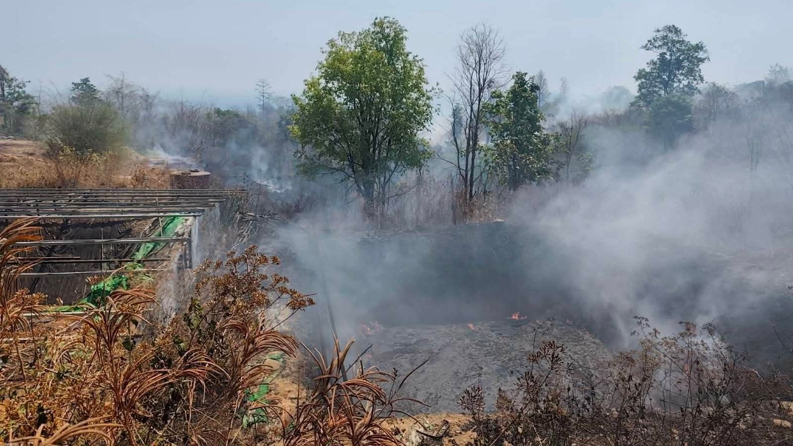 မြိုင်မြို့နယ်၊ သပြေညိုရေနံမှော် မီးလောင်