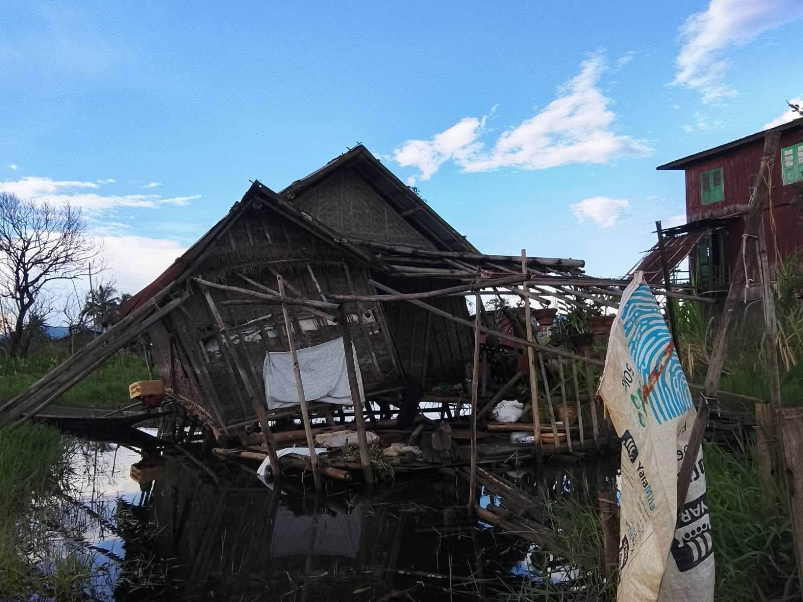 အင်းလေးတွင် ရုတ်တရက်လေပြင်းတိုက်ပြီး အိမ်ခြေ ၃၁ ခန့်ပျက်စီး  