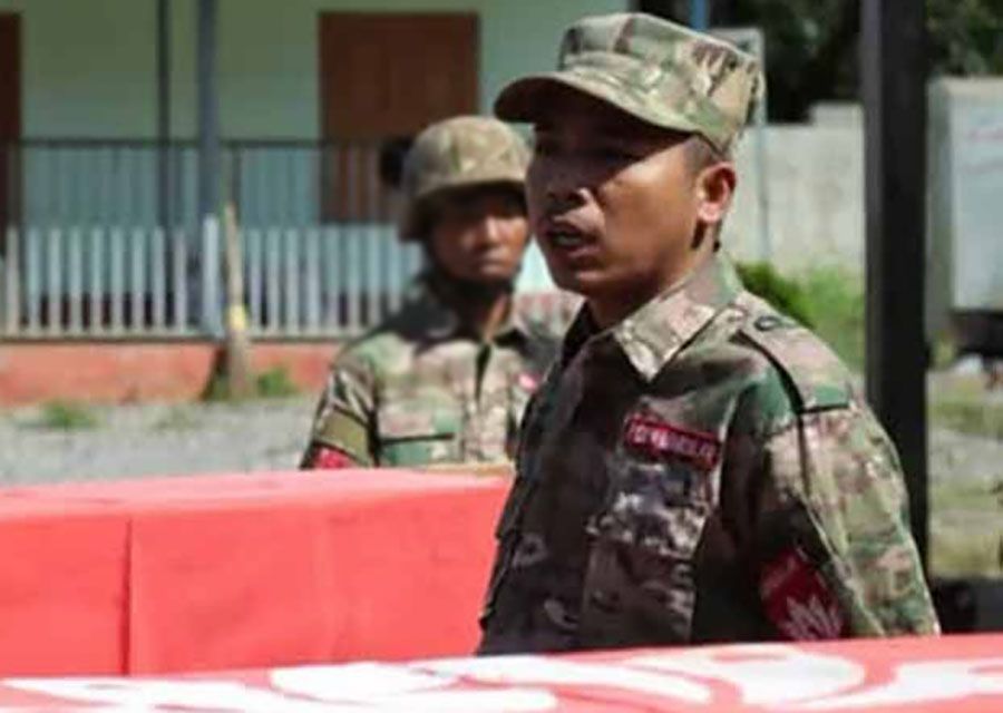 စစ်ဆင်ရေးစုဖွဲ့မှုတာဝန်ခံ ကိုမုန်တိုင်း။ (Photo : MDY-PDF)