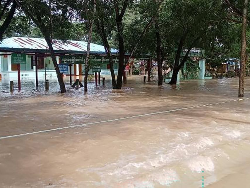 လေးမျက်နှာတွင် ရေကြီးရေလျှံမှုကြောင့် စာသင်ကျောင်း ၇၀ ကျောင်းပိတ်ထားရ