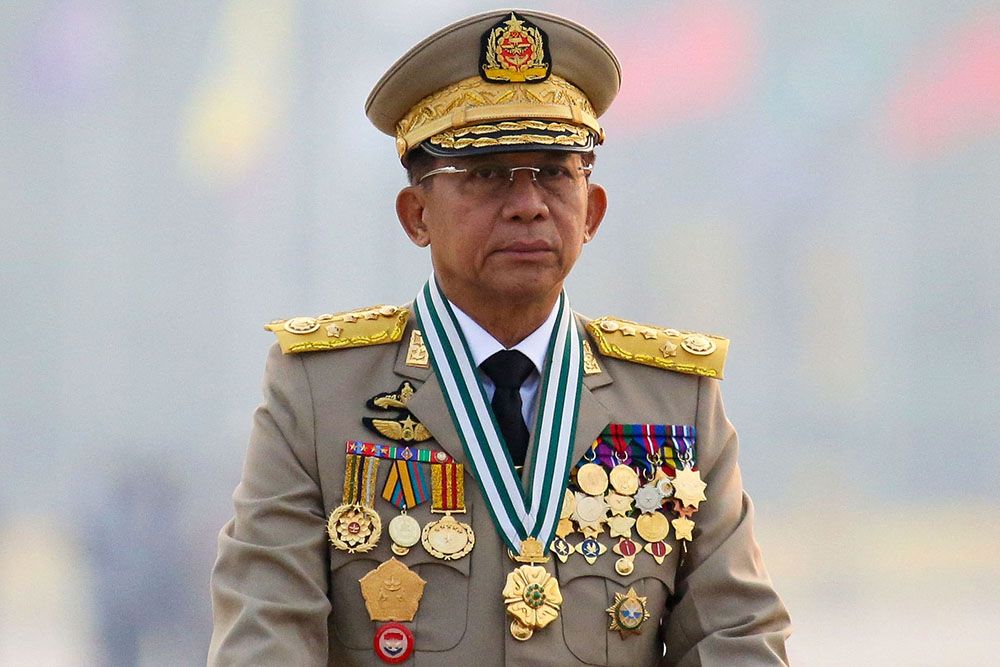အာဏာသိမ်း စစ်ခေါင်းဆောင် မင်းအောင်လှိုင်ကို သမ္မတအဖြစ် ရွေးချယ်