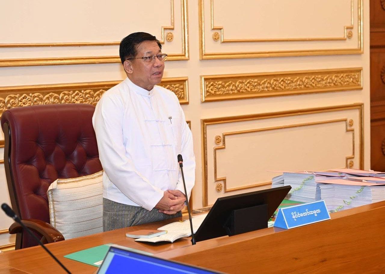 ဒဏ်ခတ်ပိတ်ဆို့မှုကြောင့် စီးပွားရေးတိုးတက်မှု နှောင့်နှေးရဟု စစ်အာဏာရှင် မင်းအောင်လှိုင်ပြော
