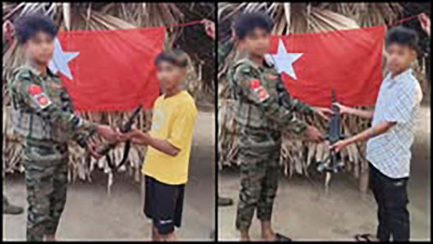 မြိုင်မြို့နယ်တွင် စစ်ကောင်စီတပ်ဖွဲ့ဝင် ၂ ဦး လက်နက်ခဲယမ်းများဖြင့် အလင်းဝင်