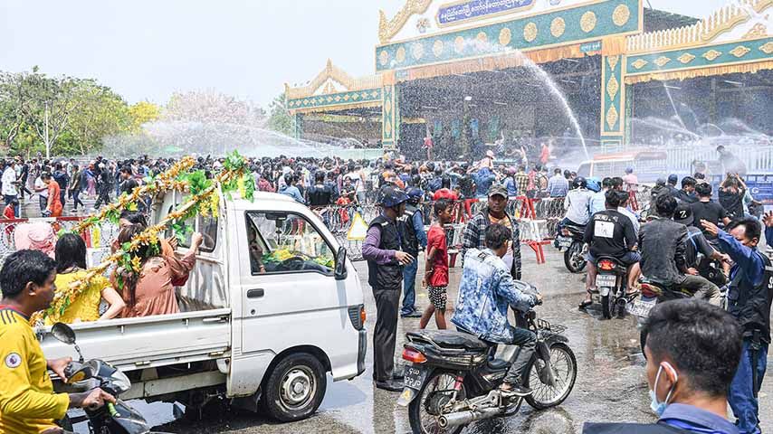 ၂၀၂၂ ခု နေပြည်တော် ဗဟိုမဏ္ဍပ်ရှေ့မြင်ကွင်း။ (Photo : ဌာနဆိုင်ရာဝန်ထမ်းတဦး)