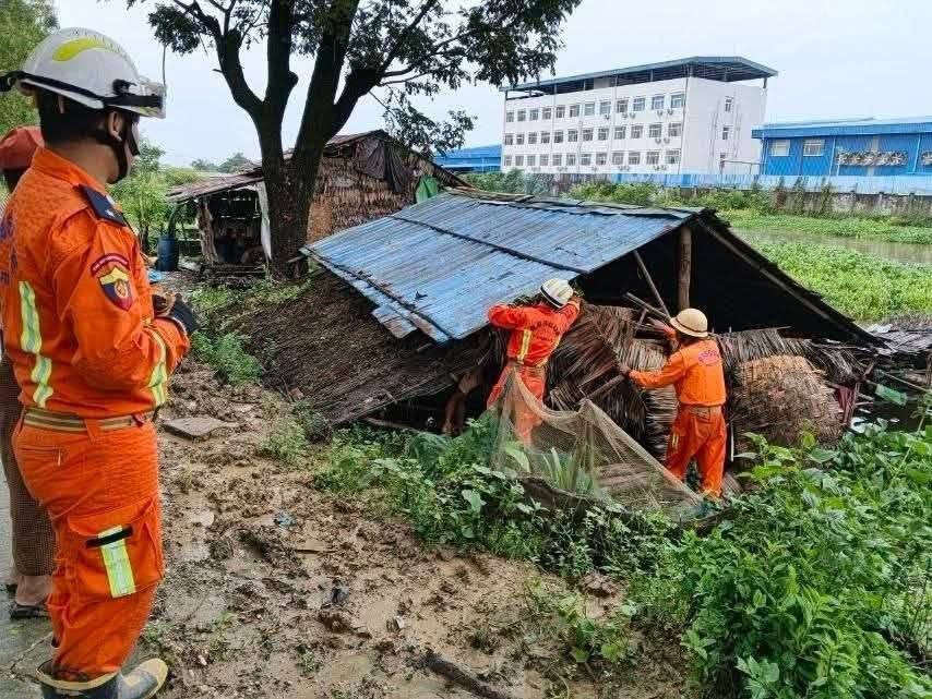 ညောင်တုန်းတွင် လေပြင်းတိုက်ခတ်မှုကြောင့် နေအိမ် ၁၁ လုံးထက်မနည်း ပျက်စီး 
