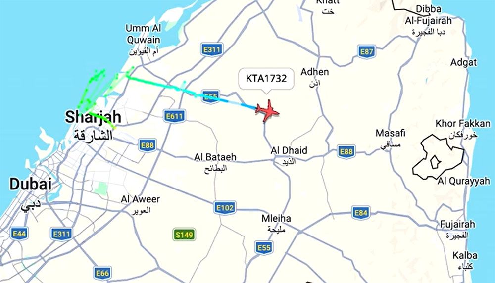 Photo: FLIGHTRADAR24.COM