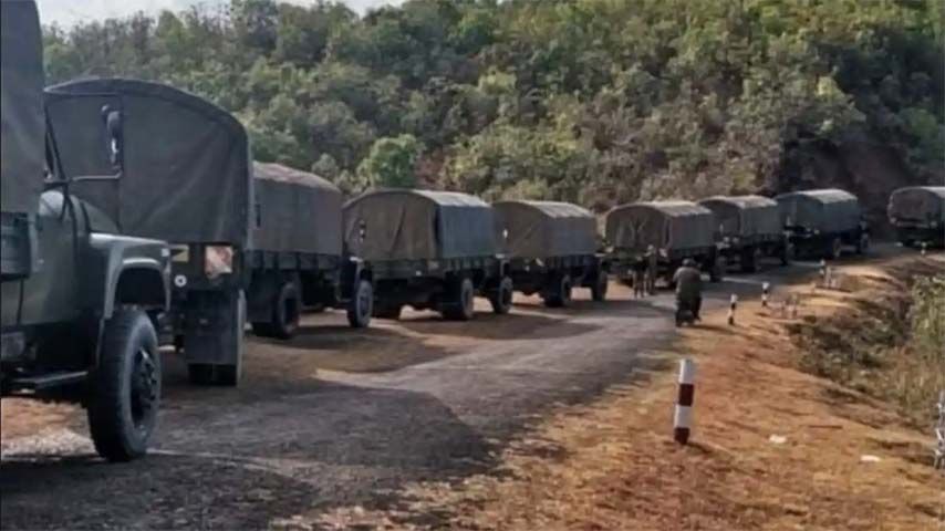ဆောမြို့နယ်ထဲကို စစ်တပ်စစ်ကြောင်းများ  အင်အားအလုံးအရင်း ထပ်မံဝင်​ရောက်လာ