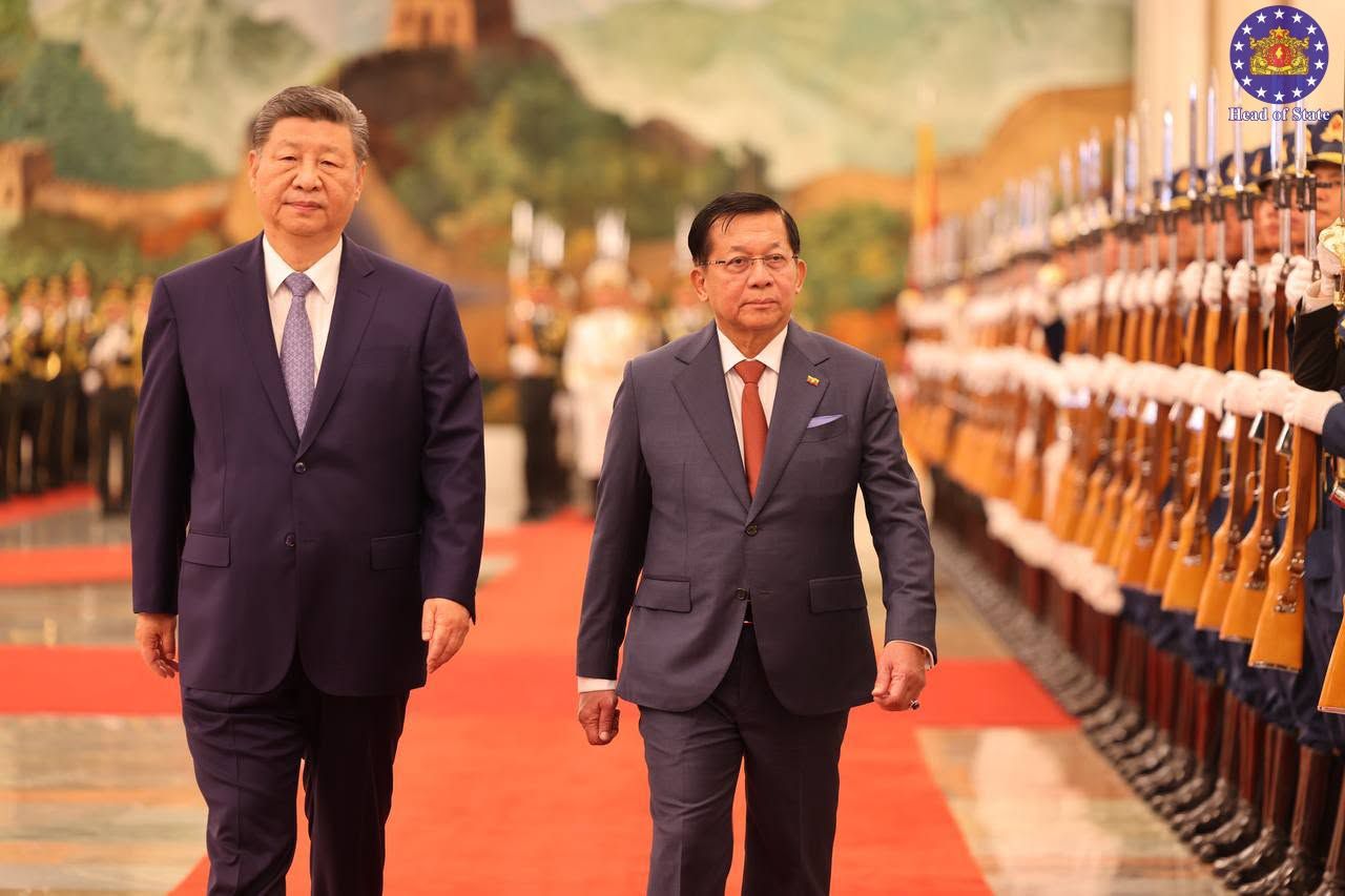 မြန်မာစစ်အာဏာရှင်နှင့် တရုတ်သမ္မတ တွေ့ဆုံ 