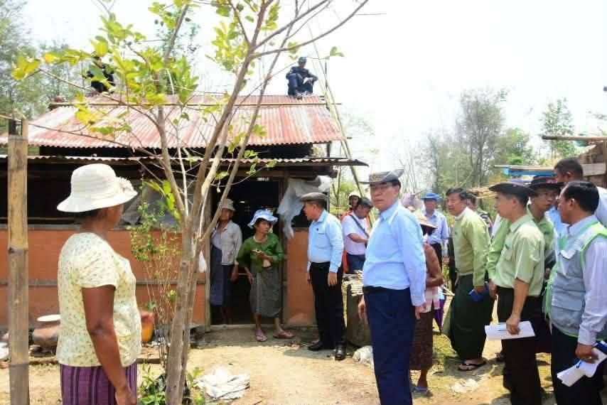 ကြို့ပင်ကောက်နှင့် ဇီးကုန်းက လေဘေးသင့်သူများကို စစ်အာဏာရှင်က ခွဲခြားထောက်ပံ့