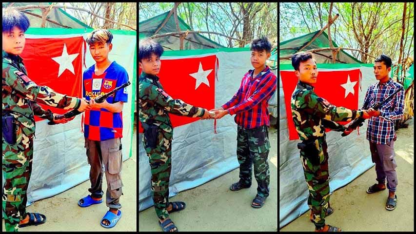 မြိုင်မြို့နယ်၌ စစ်ကောင်စီတပ်ဖွဲ့ဝင် ၃ ဦး လက်နက်ခဲယမ်းနှင့် အလင်းဝင်