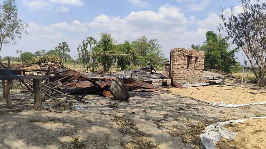 ချောင်းဦးမြို့နယ် ရှမ်းထူးရွာကို စစ်တပ် မီးရှို့၊ အိမ် ၁၅၀ ကျော် ပျက်စီး