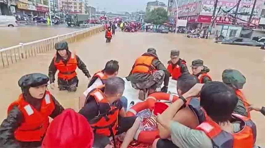 တရုတ်နိုင်ငံ အရှေ့ပိုင်း၌ မိုးသည်းထန်ပြီး ပြည်သူ ၆ သိန်းခန့် ရွှေ့ပြောင်းရ
