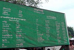 စစ္ေတြၿမိဳ႕နယ္ရွိ သဲေခ်ာင္းဒုကၡသည္စခန္းရွိ ဒုကၡသည္စာရင္းအား ျမင္ေတြ႔ရစဥ္