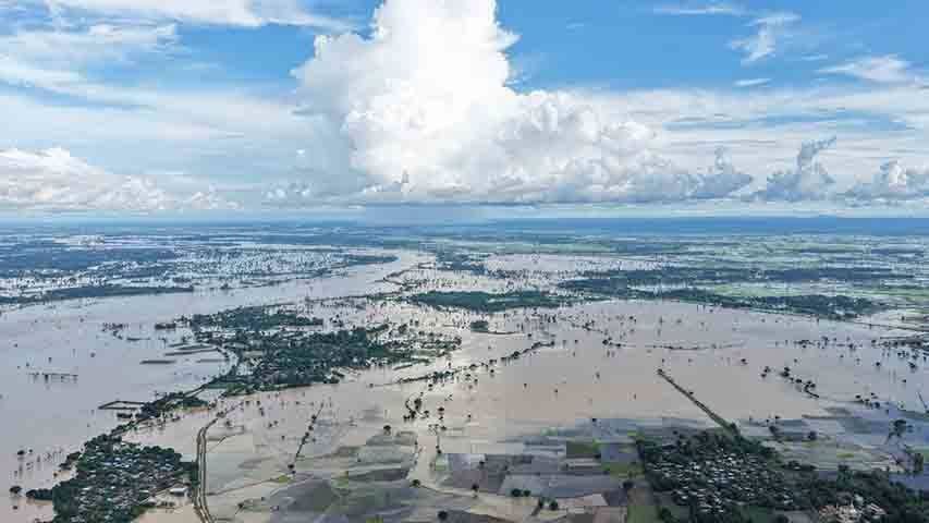 တိုင်းနှင့် ပြည်နယ် ၅ ခုတွင် ရေဘေးသင့်ပြည်သူ ၁၃ သိန်းကျော်ရှိနိုင် 