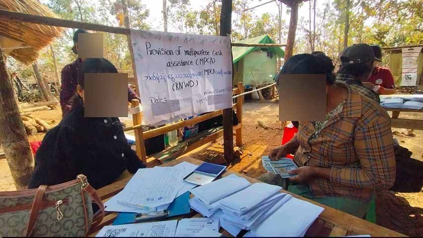 ကရင်နီက အိမ်​ထောင်စု ၁၂၀၀ ခန့်ကို KNWO က ငွေသားကူညီပံ့ပိုး