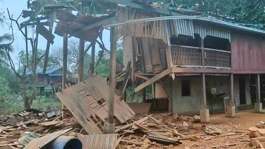 ကရင်ပြည်နယ်ရှိ စစ်ရှောင်ရွာကို စစ်တပ်က ဗုံးကြဲ၊ နွား ၈ ကောင်သေဆုံး