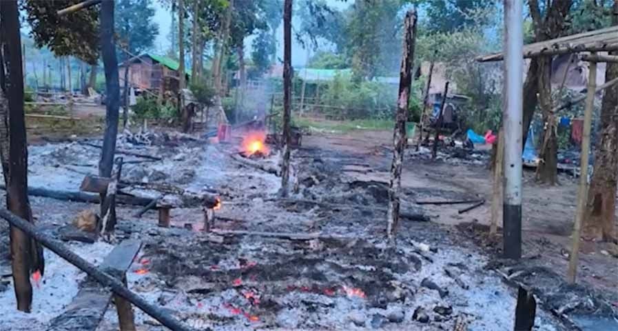 မဏိပူရ်တွင် မြန်မာစစ်ဘေးရှောင် နေအိမ် ၁၈ လုံးမီးရှို့ခံရ