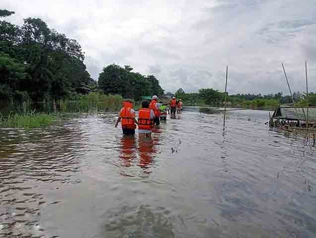 ငါးသိုင်းချောင်းတွင် ရေစတင်ဝင်ရောက်လာပြီး ဒေသခံများပြောင်းရွှေ့