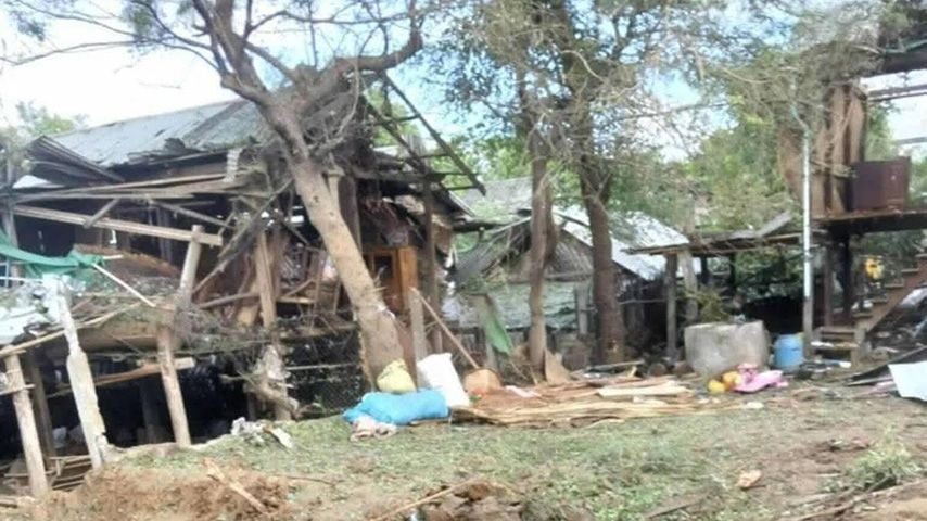 နတ်မောက်ကို စစ်တပ်က ဗုံးကြဲ၊ ကလေးငယ် ၂ ဦး အပါအဝင် ၅ ဦး သေဆုံး