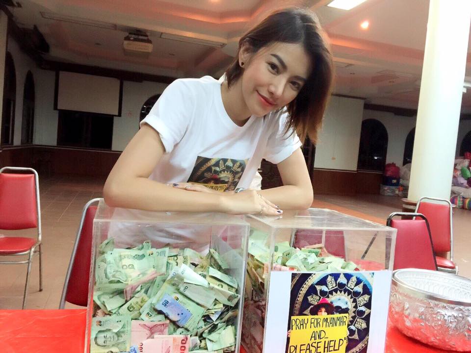 ထိုင္း႐ုပ္ရွင္ မင္းသမီး ကရာဗီ ျမန္မာေရေဘးအတြက္ အလႉေငြေကာက္ခံ