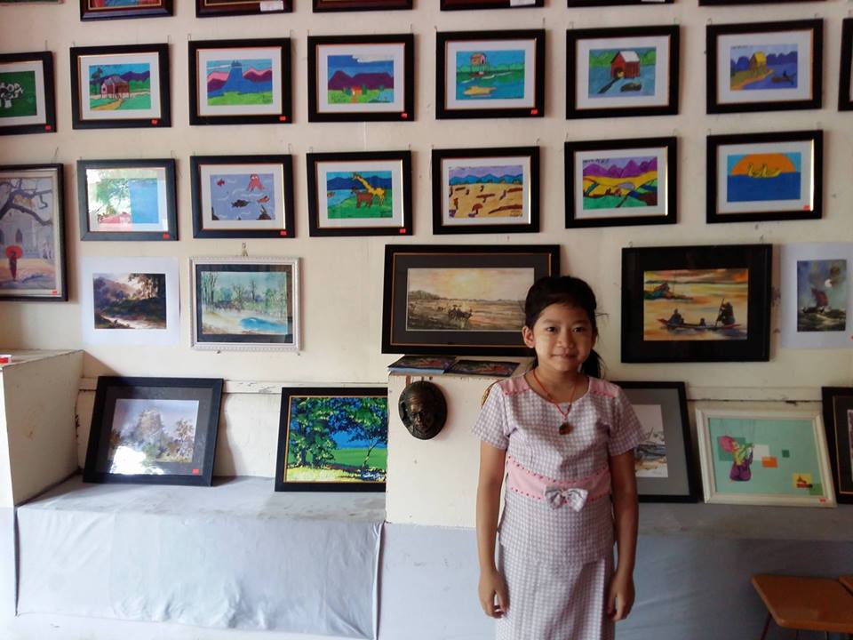ေရးေဘးအတြက္ ၈ ႏွစ္အရြယ္ ပန္းခ်ီဆရာမေလး၏ အလွဴ  (ဓာတ္ပုံ)