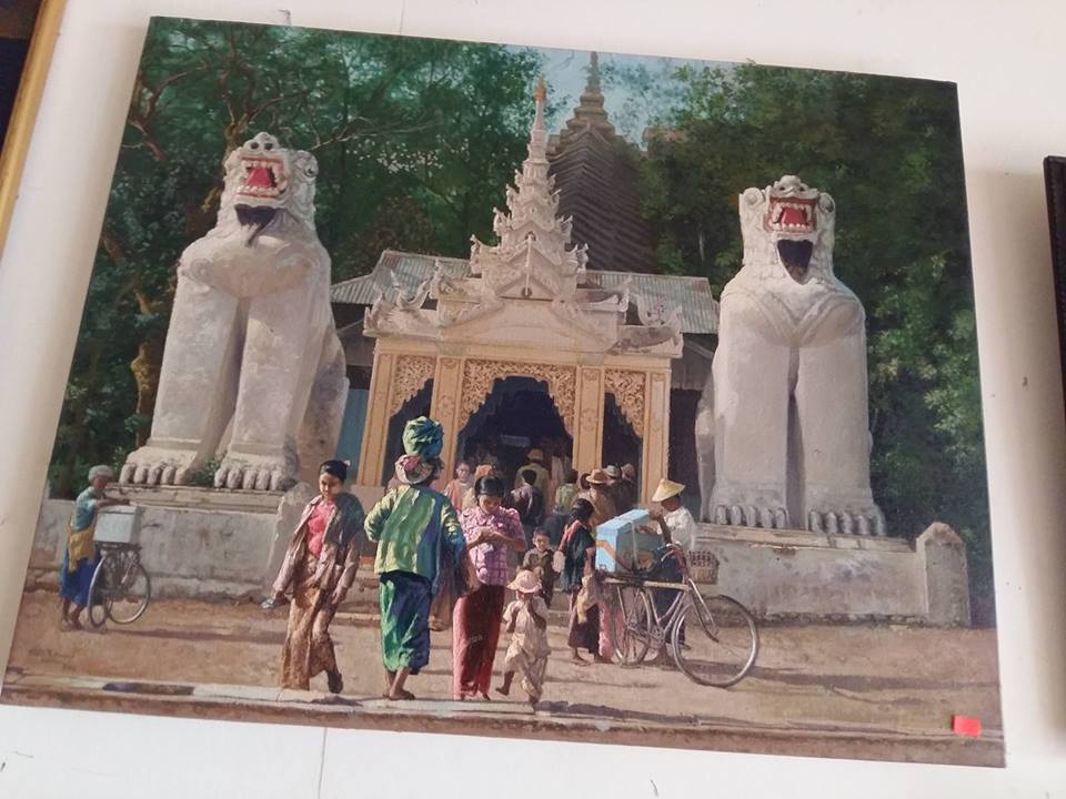 ေရေဘးသင့္ သူမ်ားအတြက္ ပန္းခ်ီ ျပပြဲ (ဓာတ္ပုံ)