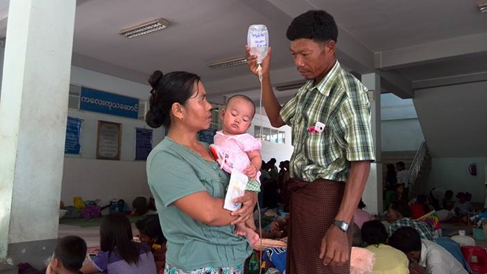 မံုရြာတြင္ ေသြးလြန္တုပ္ေကြးေၾကာင့္ ကေလး ၁၄၀ ခန္႔ ေဆး႐ုံတင္