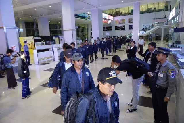 အင္ဒိုနီးရွားတြင္ ထိန္းသိမ္းခံရသည့္ ျမန္မာငါးဖမ္းေရလုပ္သား ၁၀၇ ဦး ျပန္လည္ေရာက္ရွိ