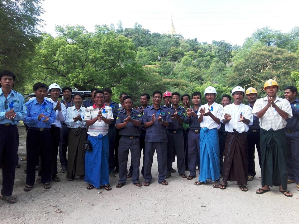 ဖဲႀကိဳးျပာလႈပ္ရွားမႈ ေက်ာက္ဆည္တြင္ စတင္ (ဓာတ္ပံု)