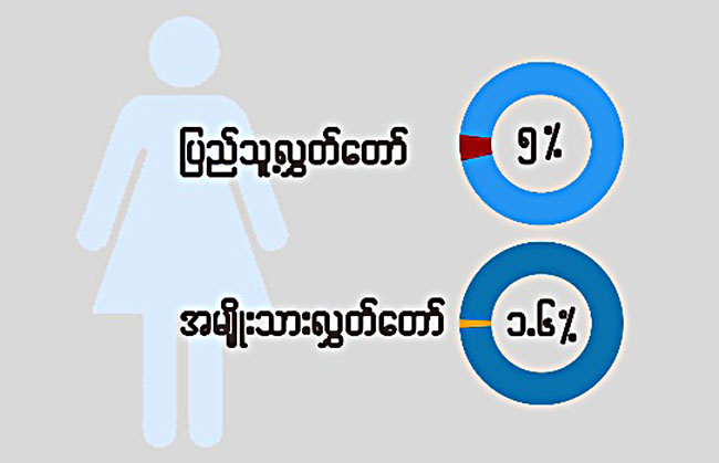 ႏိုင္ငံေရးတြင္ အမ်ိဳးသမီးမ်ား ပါ၀င္ႏို္င္မႈ အေျခအေန စိုးရိမ္ရ