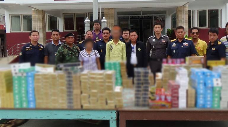 ထိုင္းတြင္ ျမန္မာ ၂ ဦးထံမွ ဘတ္ ၆ သန္းေက်ာ္ရွိ အခြန္ေရွာင္ စီးကရက္မ်ား ဖမ္းမိ
