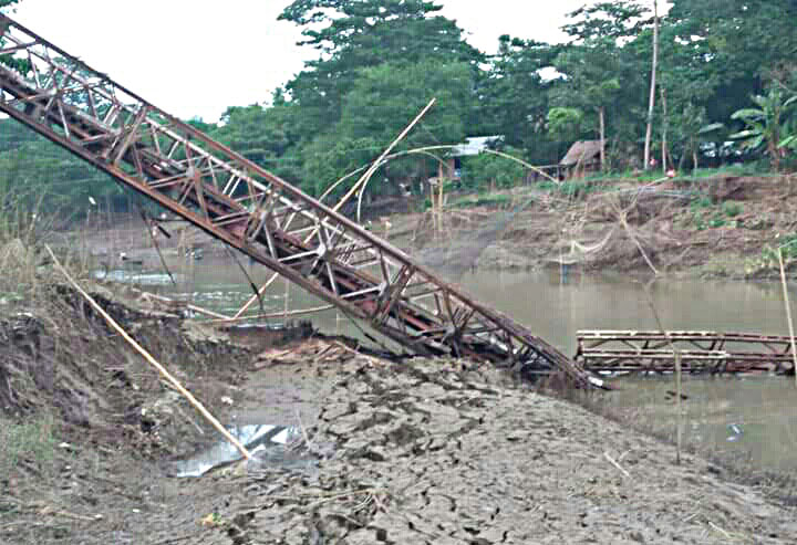 မိုးညိဳ ျမစ္သာေပါက္တံတား ျပဳျပင္ၿပီး တပတ္အတြင္း ေကြးညြတ္ၿပိဳက်