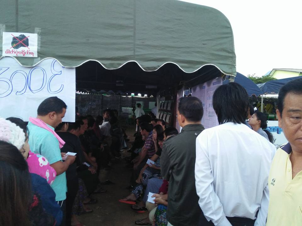 တာခ်ီလိတ္ မဲရံုအမွတ္ ၂ မဲေပးမႈျမင္ကြင္း