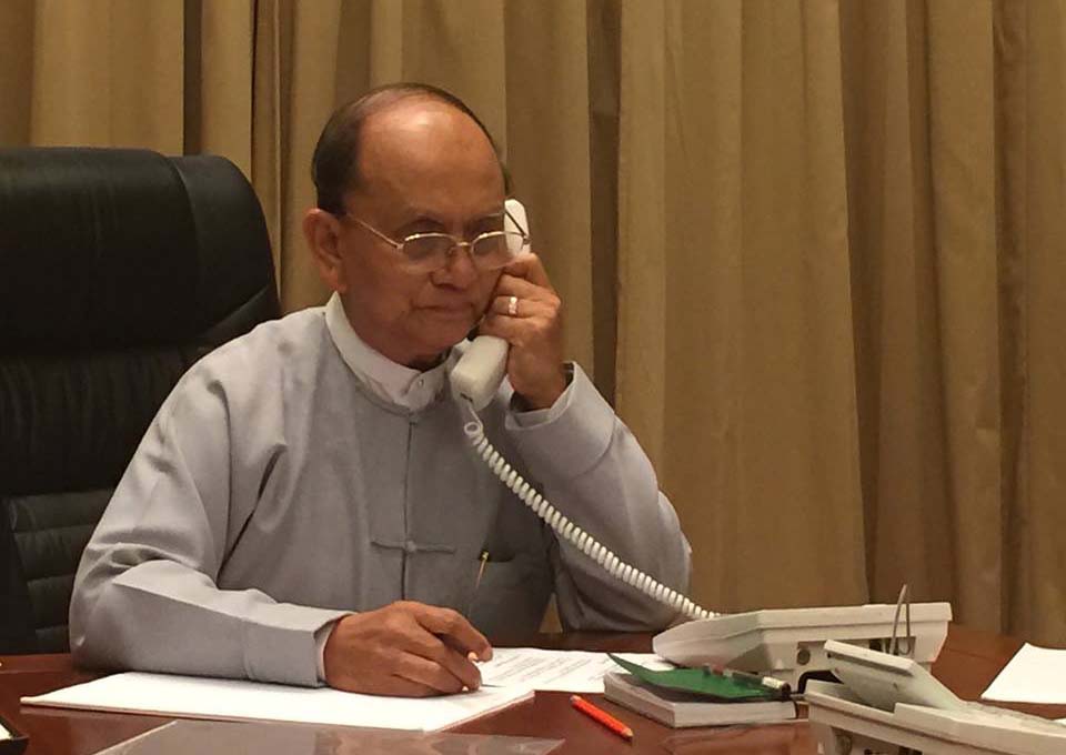 သမၼတ ဦးသိန္းစိန္ထံ အေမရိကန္သမၼတ အိုဘားမား ဖုန္းဆက္ခ်ီးက်ဴး