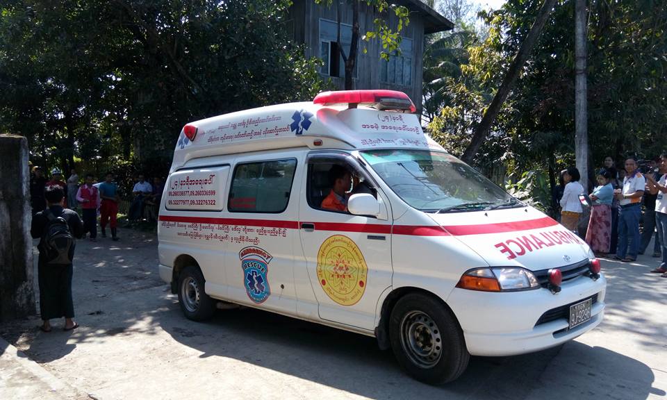 သု၀ဏၰလမ္းဆံုအနီး ပရိေဘာဂစက္႐ုံ မီးေလာင္ (ဓာတ္ပံု)
