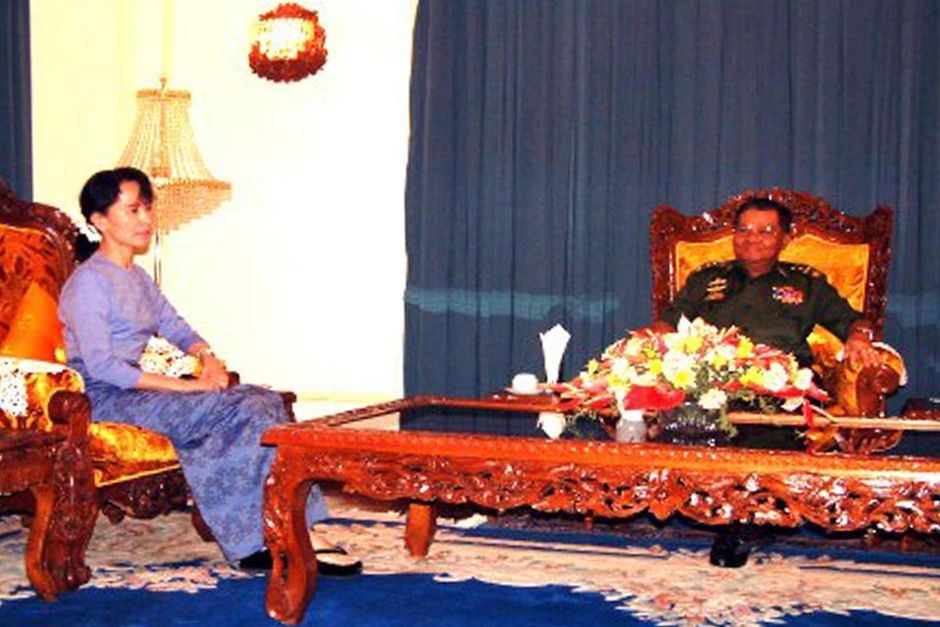 ေဒၚစုႏွင့္ ဗုိလ္ခ်ဳပ္မွဴးႀကီးေဟာင္း ဦးသန္းေရႊ ေတြ႔ဆုံခဲ့ဟု သတင္းမ်ားထြက္ေပၚ